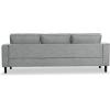 SAFAVIEH Couture Collection – Kalyna 3.5 Seater Sofa – Grey, Modern Upholstered Polyester Fabric Couch with Square Arms & Tapered Legs (SFA2007B)(Grey)