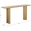 SAFAVIEH Couture Collection – Kathalina Natural Solid Wood Console Table, Rectangular Modern Accent (SFV6410A)(Natural)