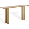 SAFAVIEH Couture Collection – Kathalina Natural Solid Wood Console Table, Rectangular Modern Accent (SFV6410A)(Natural)