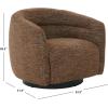 SAFAVIEH Couture Collection – Kellybryn Olive Green Chenille Swivel Accent Chair, Fully Assembled Upholstered Lounge Chair (SFV4883C)(Dark Brown)