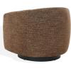 SAFAVIEH Couture Collection – Kellybryn Olive Green Chenille Swivel Accent Chair, Fully Assembled Upholstered Lounge Chair (SFV4883C)(Dark Brown)