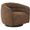 SAFAVIEH Couture Collection – Kellybryn Olive Green Chenille Swivel Accent Chair, Fully Assembled Upholstered Lounge Chair (SFV4883C)(Dark Brown)