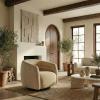 SAFAVIEH Couture Collection – Kellybryn Olive Green Chenille Swivel Accent Chair, Fully Assembled Upholstered Lounge Chair (SFV4883C)(Light Brown)