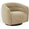 SAFAVIEH Couture Collection – Kellybryn Olive Green Chenille Swivel Accent Chair, Fully Assembled Upholstered Lounge Chair (SFV4883C)(Light Brown)