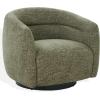 SAFAVIEH Couture Collection – Kellybryn Olive Green Chenille Swivel Accent Chair, Fully Assembled Upholstered Lounge Chair (SFV4883C)(Olive Green)