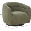 SAFAVIEH Couture Collection – Kellybryn Olive Green Chenille Swivel Accent Chair, Fully Assembled Upholstered Lounge Chair (SFV4883C)(Olive Green)