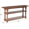 SAFAVIEH Couture Collection – Norbert Brown Solid Wood 2 Shelf Console Table, Entryway Storage Table with Turned Legs (SFV5795A)(Brown)
