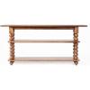 SAFAVIEH Couture Collection – Norbert Brown Solid Wood 2 Shelf Console Table, Entryway Storage Table with Turned Legs (SFV5795A)(Brown)