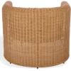 SAFAVIEH Couture Collection – O’Reilly Rattan Accent Chair with Cushion, Sculptural Barrel Chair for Living Room or Bedroom, Fully Assembled (CWK3025A)(Natural/White)