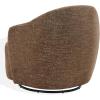 SAFAVIEH Couture Collection – Peitra Dark Brown Chenille Accent Chair, Fully Assembled Upholstered Chair (SFV4846D)(Dark Brown)