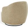 SAFAVIEH Couture Collection – Peitra Dark Brown Chenille Accent Chair, Fully Assembled Upholstered Chair (SFV4846D)(Light Brown)