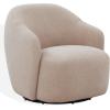 SAFAVIEH Couture Collection – Peitra Dark Brown Chenille Accent Chair, Fully Assembled Upholstered Chair (SFV4846D)(Oatmeal)
