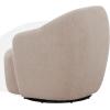 SAFAVIEH Couture Collection – Peitra Dark Brown Chenille Accent Chair, Fully Assembled Upholstered Chair (SFV4846D)(Oatmeal)