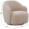 SAFAVIEH Couture Collection – Peitra Dark Brown Chenille Accent Chair, Fully Assembled Upholstered Chair (SFV4846D)(Oatmeal)