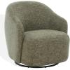 SAFAVIEH Couture Collection – Peitra Dark Brown Chenille Accent Chair, Fully Assembled Upholstered Chair (SFV4846D)(Olive Green)