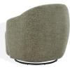 SAFAVIEH Couture Collection – Peitra Dark Brown Chenille Accent Chair, Fully Assembled Upholstered Chair (SFV4846D)(Olive Green)
