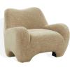 SAFAVIEH Couture Collection – Randal Light Brown Chenille Accent Chair, Modern Sculptural Lounge Seating, Fully Assembled (SFV4878A)(Light Brown Chenille)
