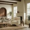 SAFAVIEH Couture Collection – Randal Light Brown Chenille Accent Chair, Modern Sculptural Lounge Seating, Fully Assembled (SFV4878A)(Light Brown Chenille)