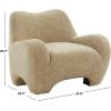 SAFAVIEH Couture Collection – Randal Light Brown Chenille Accent Chair, Modern Sculptural Lounge Seating, Fully Assembled (SFV4878A)(Light Brown Chenille)