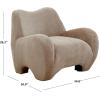 SAFAVIEH Couture Collection – Randal Light Brown Chenille Accent Chair, Modern Sculptural Lounge Seating, Fully Assembled (SFV4878A)(Light Brown Performancechenille)
