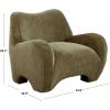 SAFAVIEH Couture Collection – Randal Light Brown Chenille Accent Chair, Modern Sculptural Lounge Seating, Fully Assembled (SFV4878A)(Olive Green)