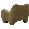 SAFAVIEH Couture Collection – Randal Light Brown Chenille Accent Chair, Modern Sculptural Lounge Seating, Fully Assembled (SFV4878A)(Olive Green)