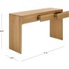 SAFAVIEH Couture Collection – Riverside Natural Oak Wood 3-Drawer Console Table, Fully Assembled Modern Storage Accent (SFV9762A)(Natural Oak)
