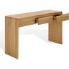 SAFAVIEH Couture Collection – Riverside Natural Oak Wood 3-Drawer Console Table, Fully Assembled Modern Storage Accent (SFV9762A)(Natural Oak)