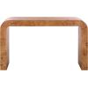 SAFAVIEH Couture Collection – Tessly Walnut Burl Veneer Console Table, Curved Waterfall Design, Fully Assembled (SFV5550A)(Walnut Burl)