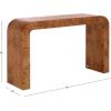 SAFAVIEH Couture Collection – Tessly Walnut Burl Veneer Console Table, Curved Waterfall Design, Fully Assembled (SFV5550A)(Walnut Burl)