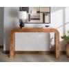 SAFAVIEH Couture Collection – Tessly Walnut Burl Veneer Console Table, Curved Waterfall Design, Fully Assembled (SFV5550A)(Walnut Burl)