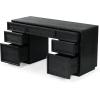 SAFAVIEH Couture Collection – Zeus Black Wood 7-Drawer Desk, Modern Storage Writing Table (SFV4220C)(Black)