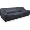 SAFAVIEH Couture Collection Agitha Modern Dark Grey Italian Leather Tufted Sofa Couch (Fully Assembled)(Dark Grey)