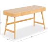 SAFAVIEH Couture Collection Barnett Natural Brown 1-Drawer Computer Table Office Writing Desk