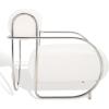 SAFAVIEH Couture Collection Bethann White Corduroy/Silver Metal Frame Accent Chair (Fully Assembled)