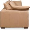 SAFAVIEH Couture Collection Blanca Brown Italian Leather Sofa Couch (Fully Assembled)(Brown)