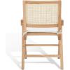 SAFAVIEH Couture Collection Colette Tropical Coastal Natural Solid Wood Rattan Armchair(Natural)