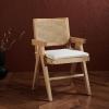 SAFAVIEH Couture Collection Colette Tropical Coastal Natural Solid Wood Rattan Armchair(Natural)