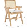 SAFAVIEH Couture Collection Colette Tropical Coastal Natural Solid Wood Rattan Armchair(Natural)