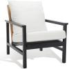 SAFAVIEH Couture Collection Emmalee Walnut/Natural Cord Back Accent Chair(Black/Natural)