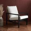 SAFAVIEH Couture Collection Emmalee Walnut/Natural Cord Back Accent Chair(Black/Natural)