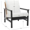 SAFAVIEH Couture Collection Emmalee Walnut/Natural Cord Back Accent Chair(Black/Natural)