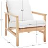 SAFAVIEH Couture Collection Emmalee Walnut/Natural Cord Back Accent Chair(Natural)