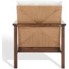 SAFAVIEH Couture Collection Emmalee Walnut/Natural Cord Back Accent Chair(Walnut/Natural)