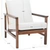 SAFAVIEH Couture Collection Emmalee Walnut/Natural Cord Back Accent Chair(Walnut/Natural)