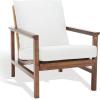 SAFAVIEH Couture Collection Emmalee Walnut/Natural Cord Back Accent Chair(Walnut/Natural)