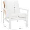 SAFAVIEH Couture Collection Emmalee Walnut/Natural Cord Back Accent Chair(White/Natural)
