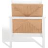 SAFAVIEH Couture Collection Emmalee Walnut/Natural Cord Back Accent Chair(White/Natural)