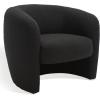 SAFAVIEH Couture Collection Everly Black Boucle Barrel Back Accent Chair (Fully Assembled)(Black)