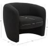 SAFAVIEH Couture Collection Everly Black Boucle Barrel Back Accent Chair (Fully Assembled)(Black)